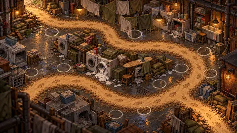 The Laundry Room: the room's battlefield painting